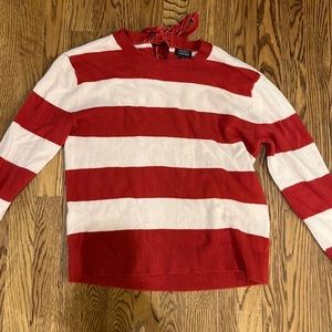 Halogen Atlantic x Pacific Sweater Medium pink and red stripes